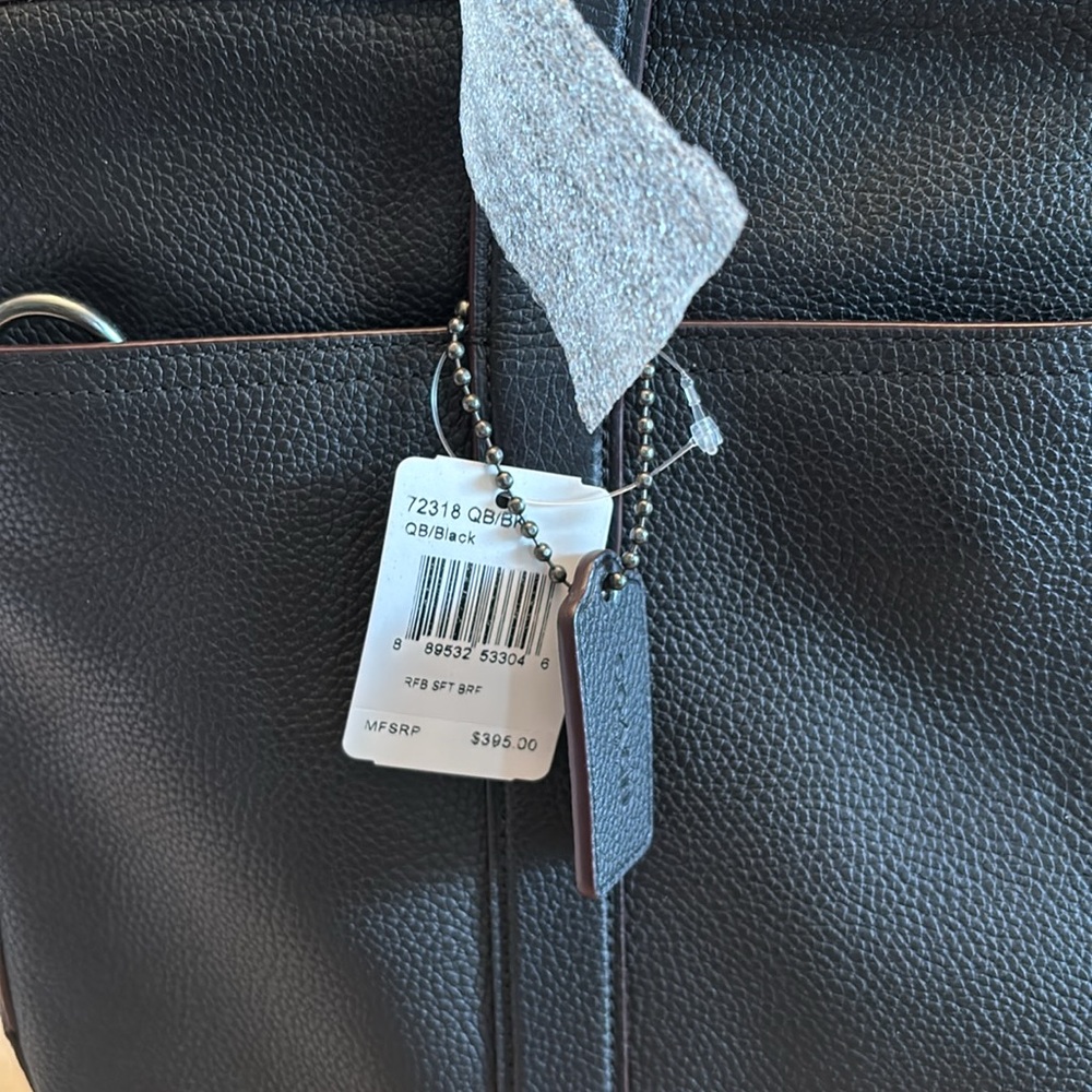 NWT Coach Black Leather Bag - Picture 4 of 13
